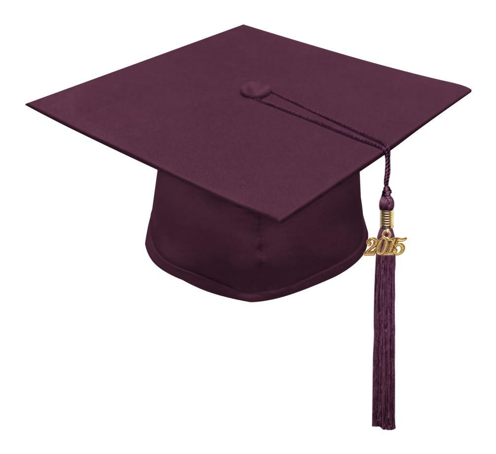 Matte Maroon High School Cap & Tassel - Graduation Caps - Graduation Cap and Gown