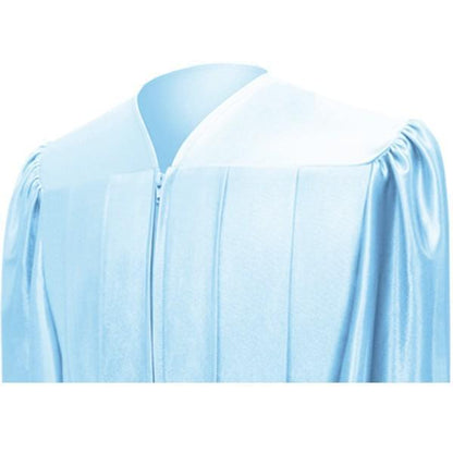 Shiny Light Blue High School Graduation Gown - GradCanada