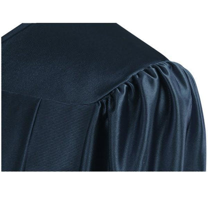 Shiny Navy Blue High School Graduation Gown - Graduation Cap and Gown