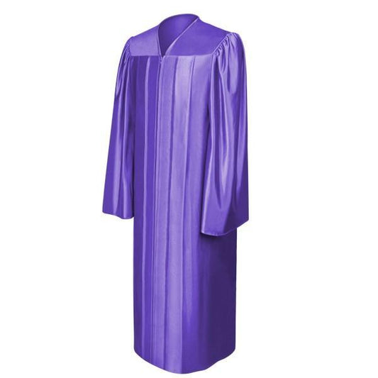 Shiny Purple High School Graduation Gown - GradCanada