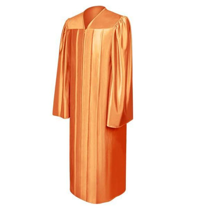 Shiny Orange High School Graduation Gown - GradCanada