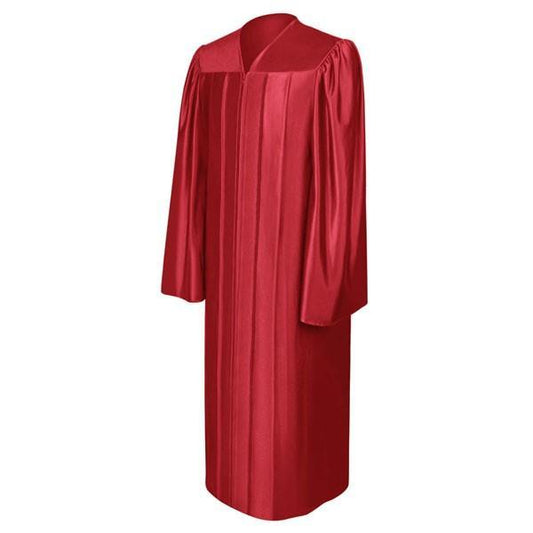 Shiny Red High School Graduation Gown - GradCanada