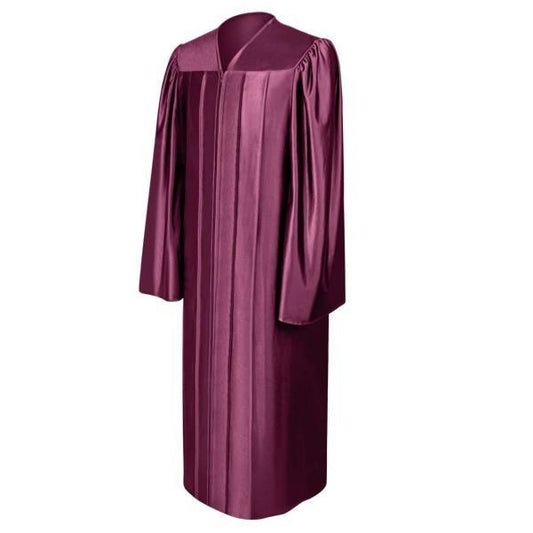 Shiny Maroon High School Graduation Gown - GradCanada