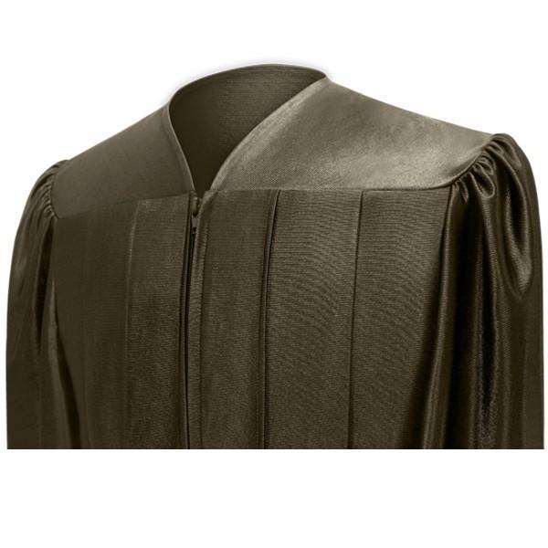 Shiny Brown High School Graduation Gown - Graduation Cap and Gown