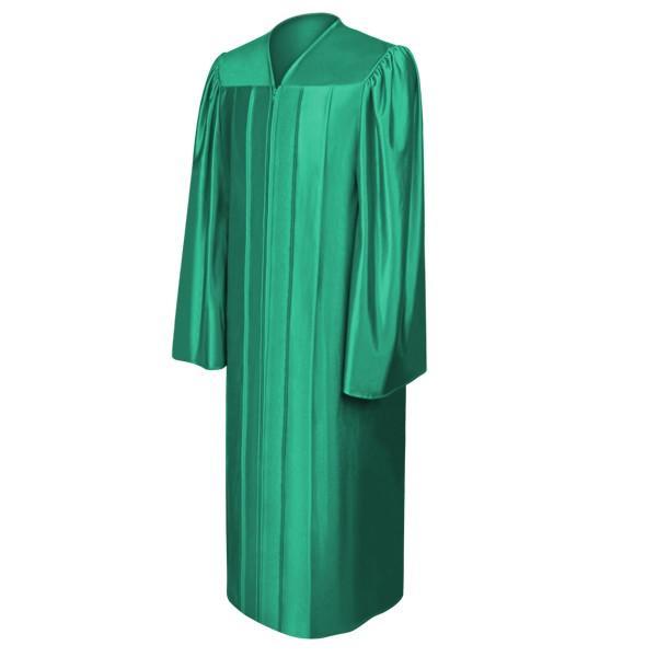 Shiny Emerald Green High School Graduation Gown - GradCanada