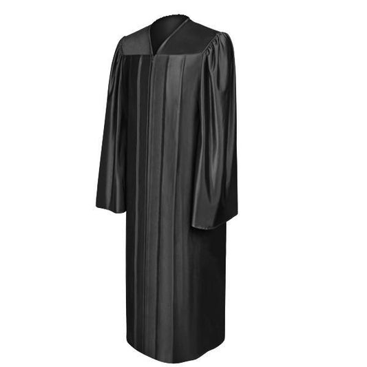 Shiny Black High School Graduation Gown - GradCanada