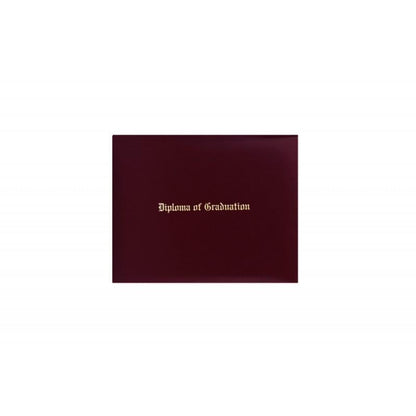 Maroon Imprinted Diploma Cover - High School Diploma Covers