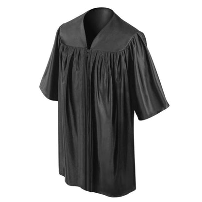 Child Shiny Black Graduation Gown - Preschool & Kindergarten Gowns
