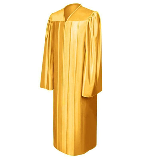 Shiny Antique Gold High School Graduation Gown - GradCanada